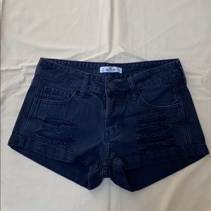 Hollister shorts, faded black denim